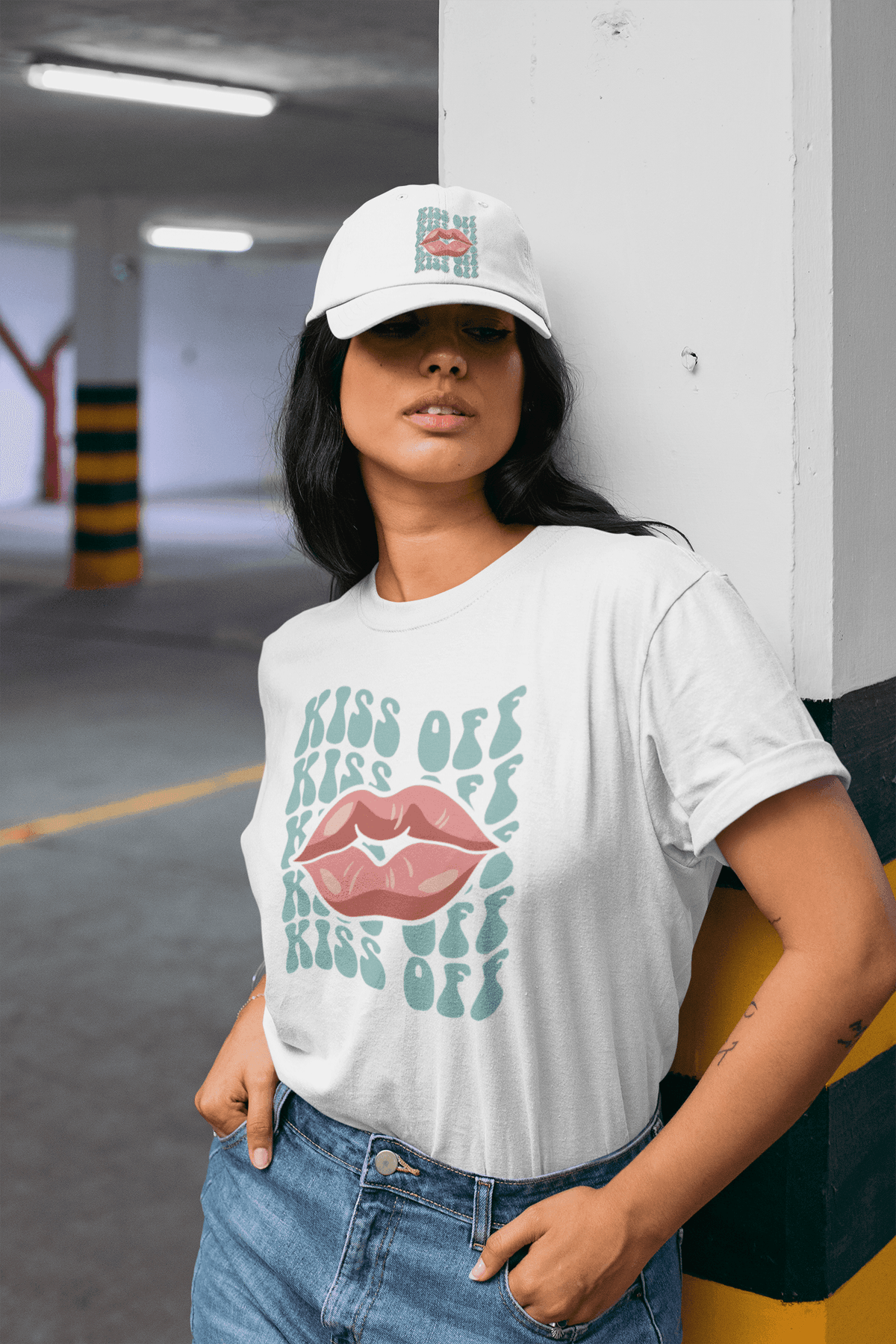 KISS OFF T-shirt-Regular Fit Tee-StylinArts