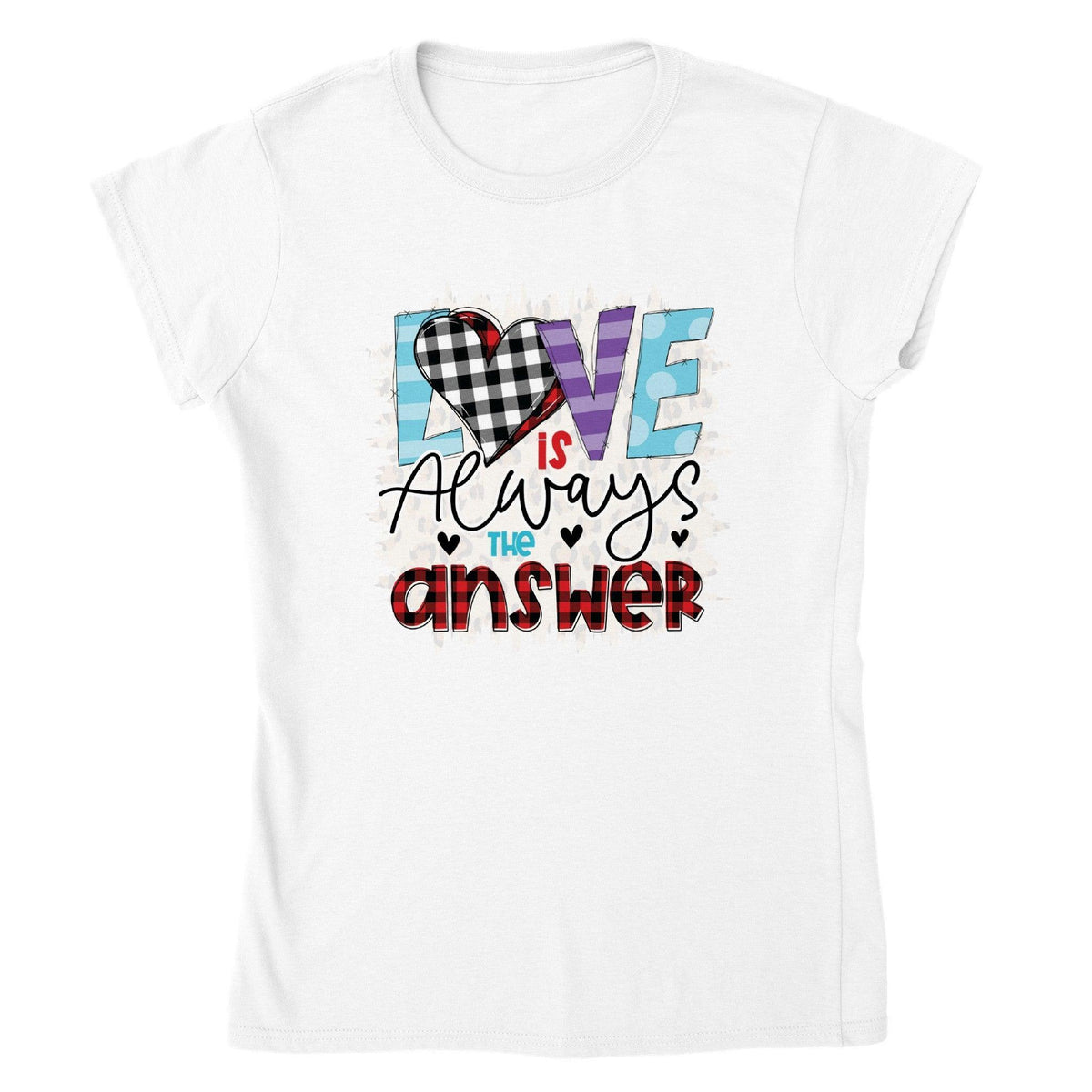 LOVE is Always THE Answer T-shirt-Regular Fit Tee-StylinArts