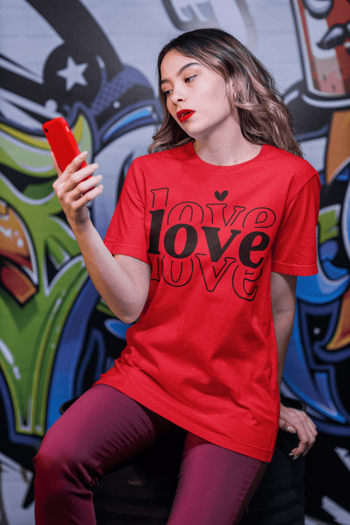 LOVE T-shirt-Regular Fit Tee-StylinArts