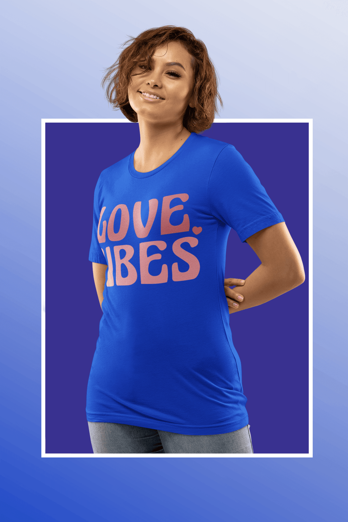 LOVE VIBES T-shirt-Regular Fit Tee-StylinArts