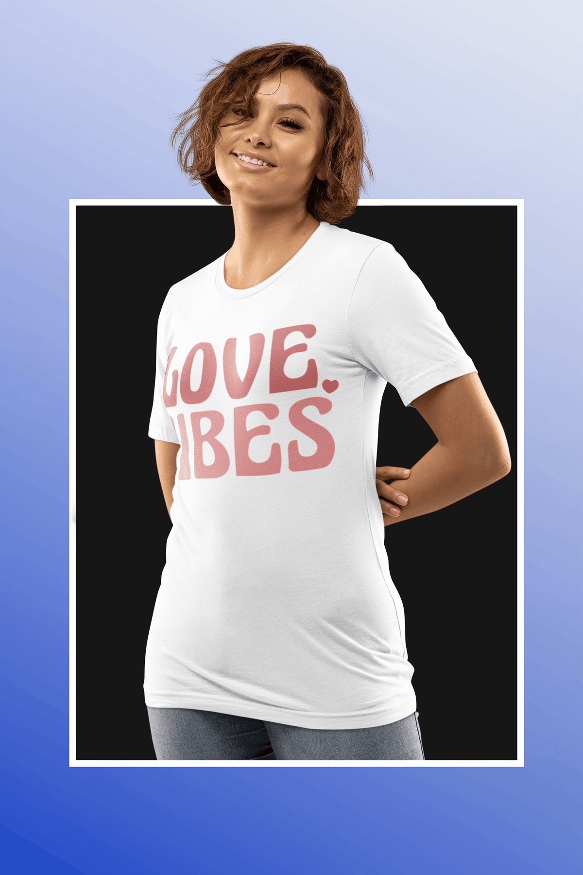 LOVE VIBES T-shirt-Regular Fit Tee-StylinArts