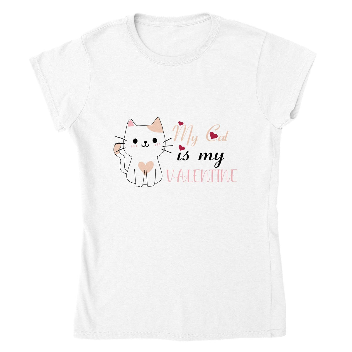 My Cat is MY VALENTINE T-shirt-Regular Fit Tee-StylinArts