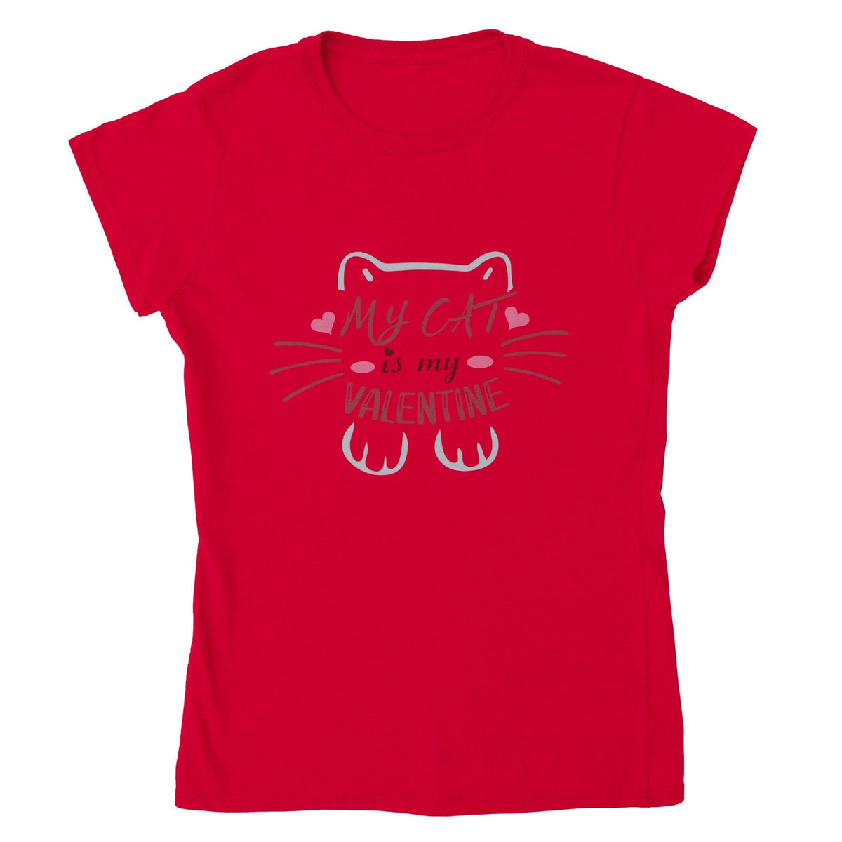 My Cat is my Valentine T-shirt-Regular Fit Tee-StylinArts