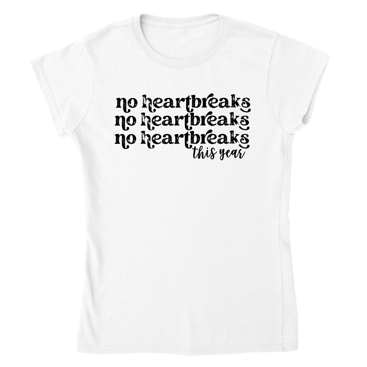 NO HEARTBREAKS T-shirt-Regular Fit Tee-StylinArts