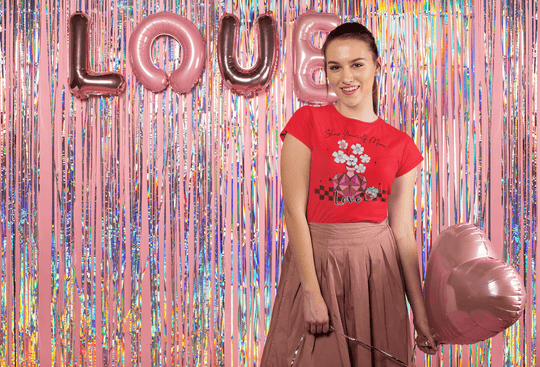 SHOW YOURSELF VALENTINE T-shirt-Red-S-Regular Fit Tee-StylinArts