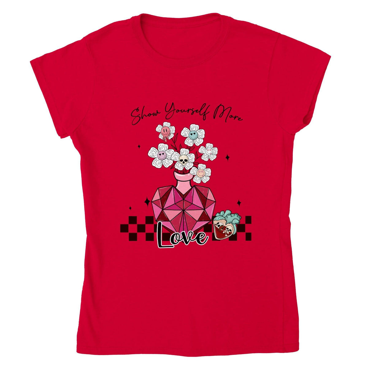 SHOW YOURSELF VALENTINE T-shirt-Regular Fit Tee-StylinArts