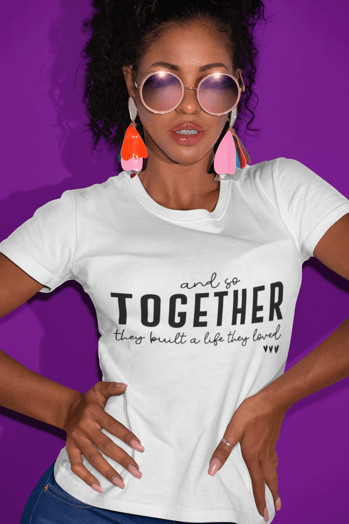 TOGETHER T-shirt-Regular Fit Tee-StylinArts