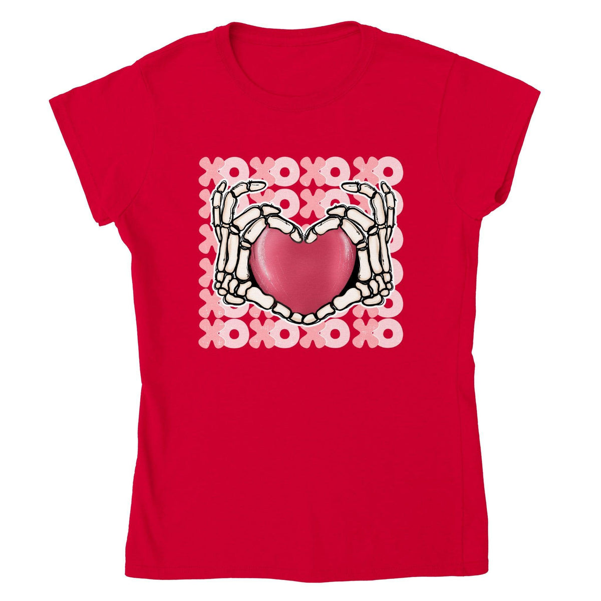 XO XO HEART VALENTINE T-shirt-Regular Fit Tee-StylinArts