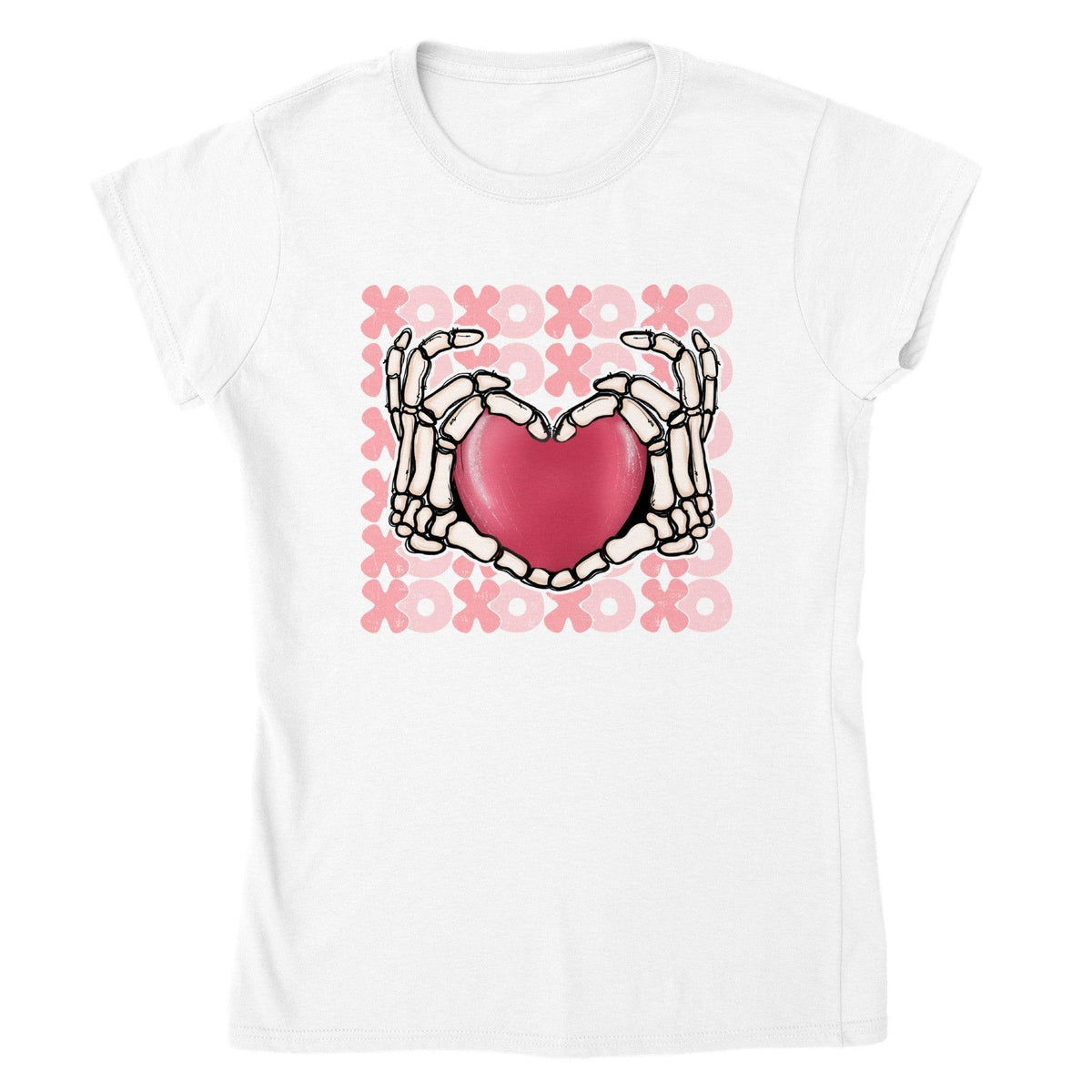 XO XO HEART VALENTINE T-shirt-Regular Fit Tee-StylinArts