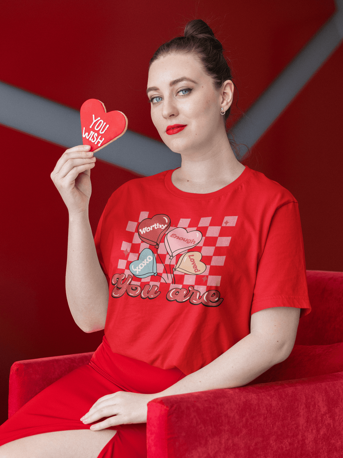 YOU ARE VALENTINE T-shirt-Regular Fit Tee-StylinArts