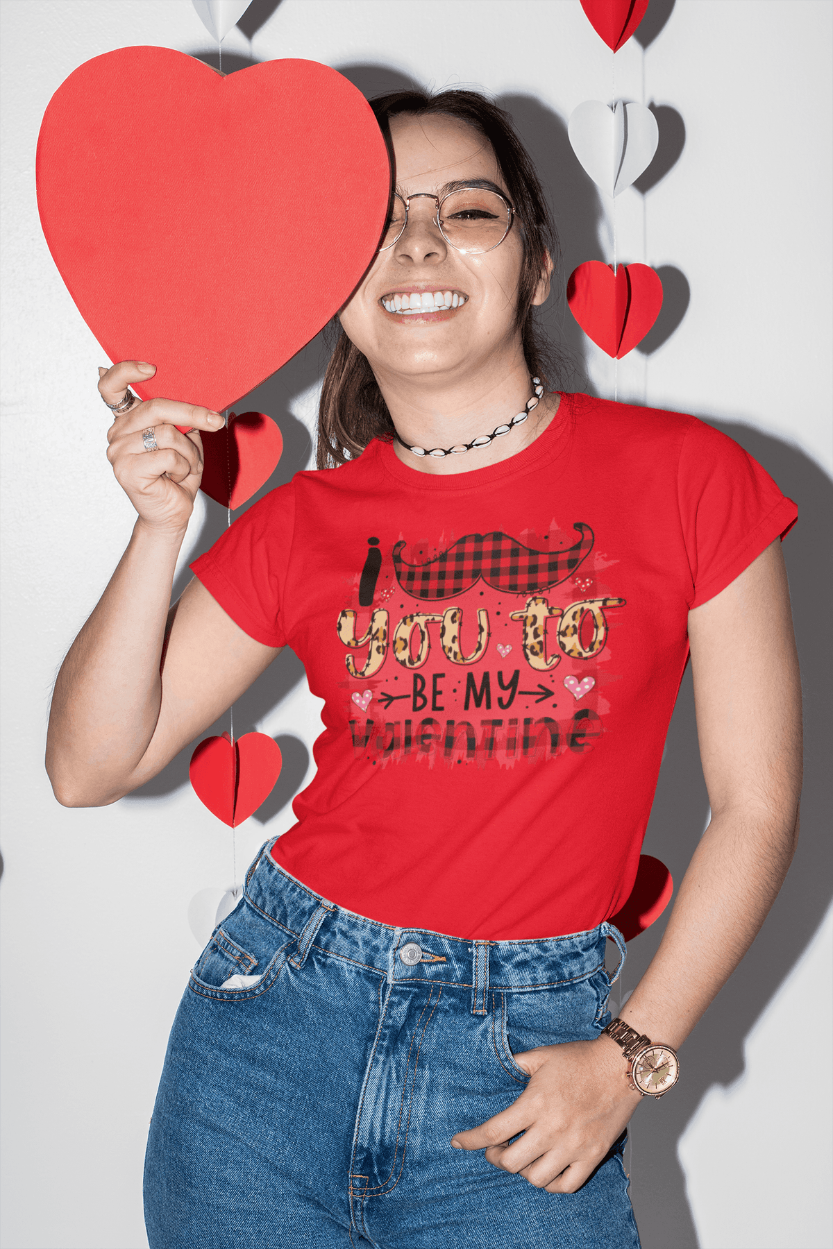 YOU TO BE MY VALENTINE T-shirt-Regular Fit Tee-StylinArts