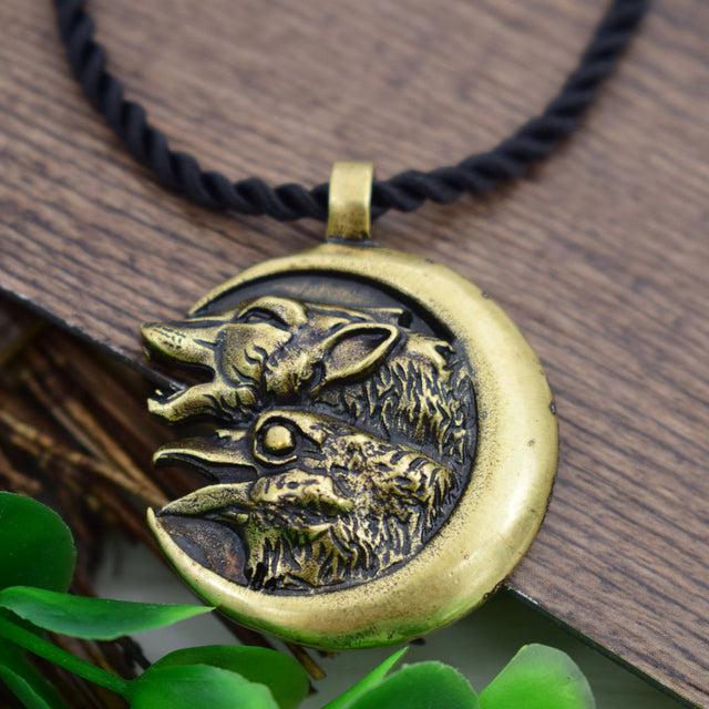 Wolf Head Necklace Pendant-Necklace-StylinArts
