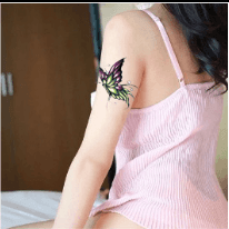 3D Butterfly Flower Tattoo Sticker - StylinArt