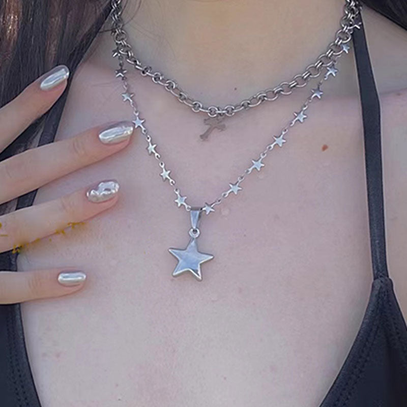 Metal Star Pendant Necklace - StylinArt
