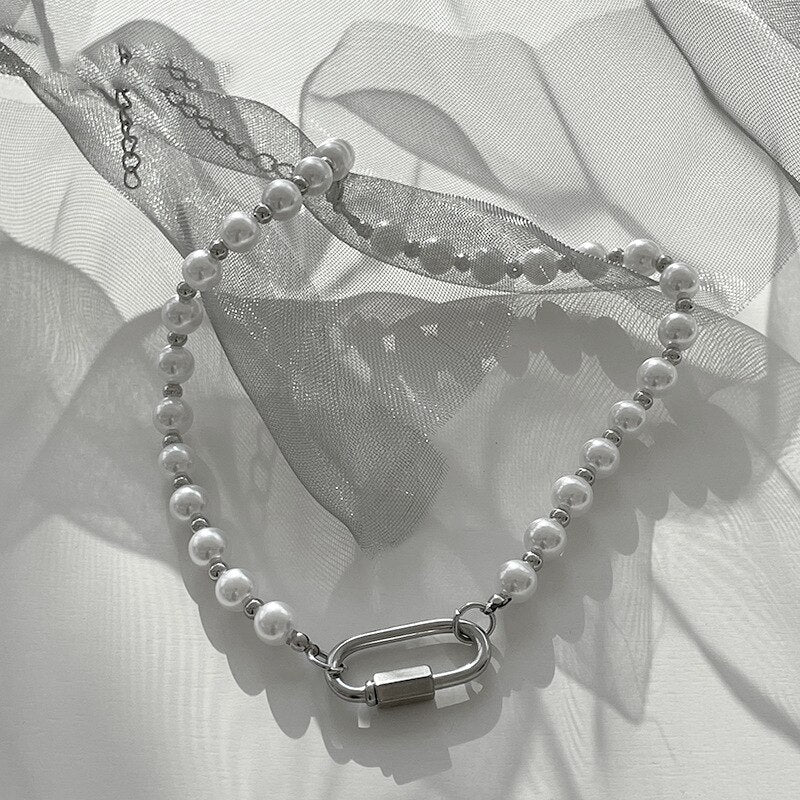 Vintage Imitation Pearl Necklace - StylinArt