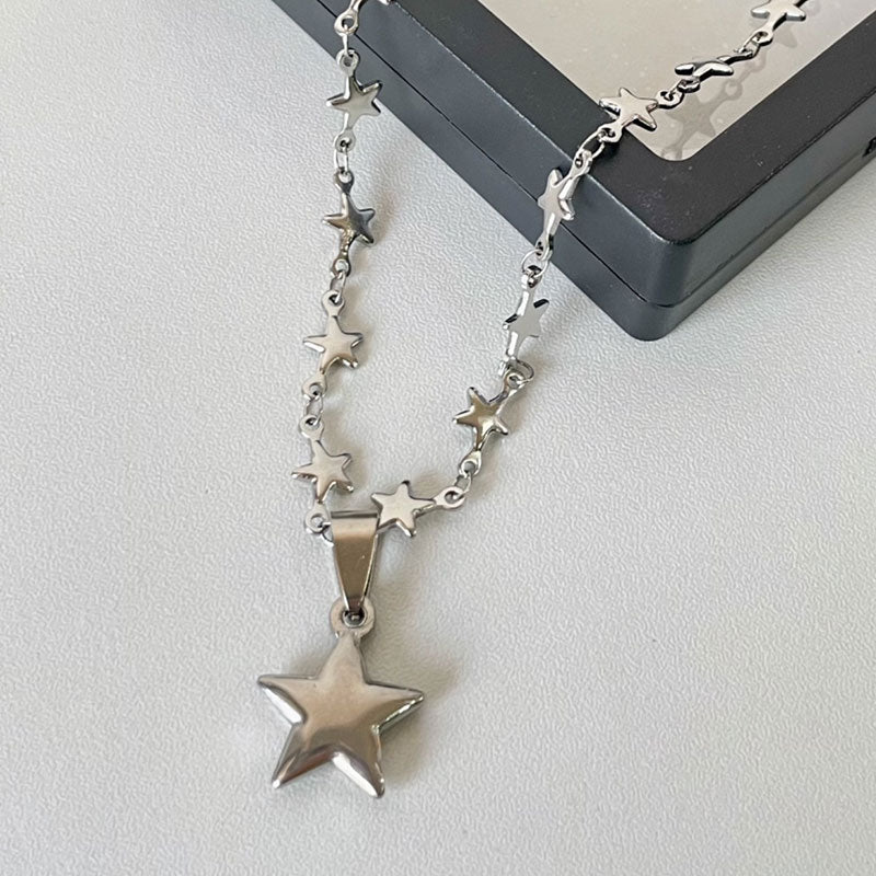 Metal Star Pendant Necklace - StylinArt