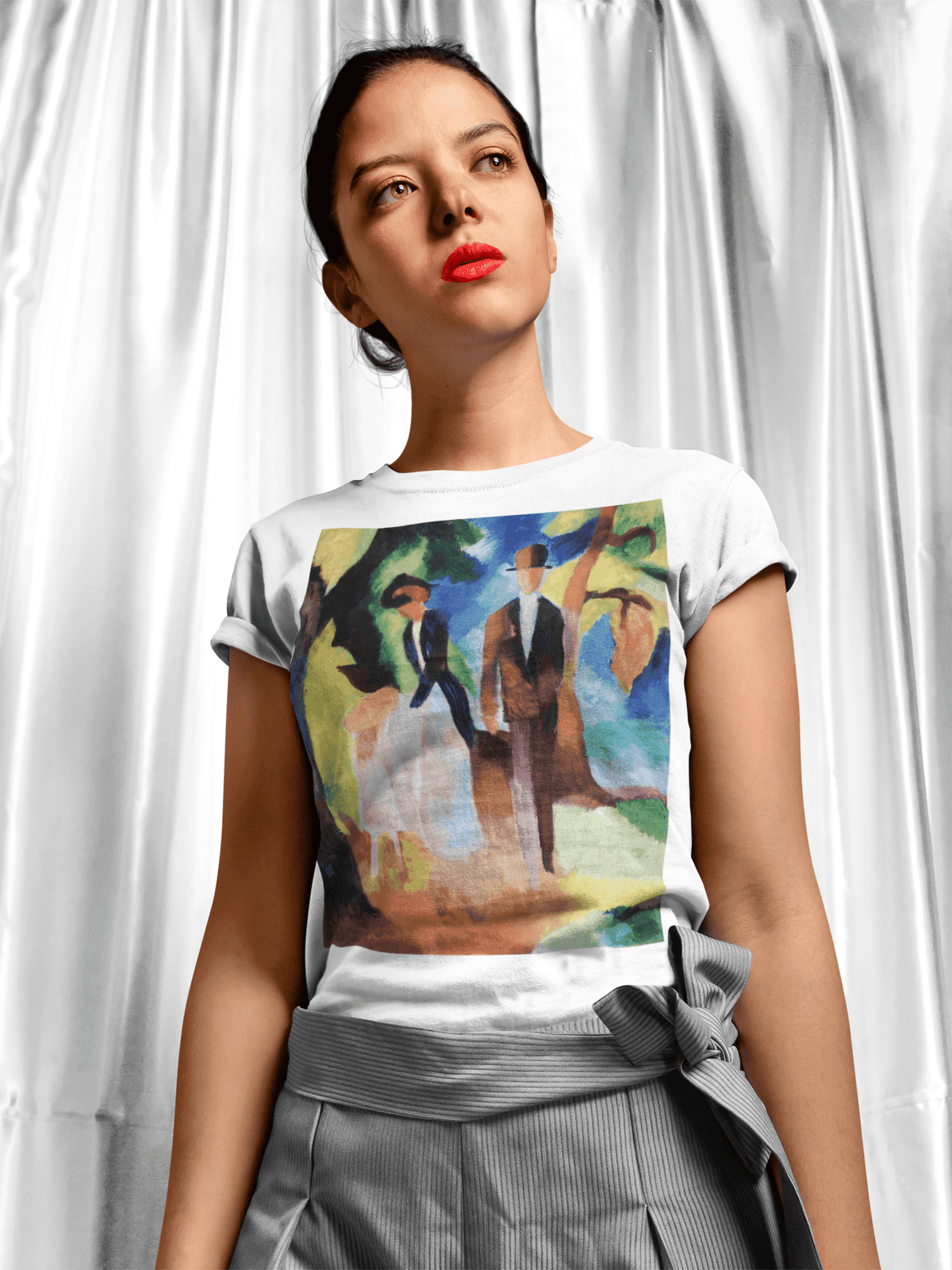 August Macke's People by a Blue Lake T-shirt - StylinArt