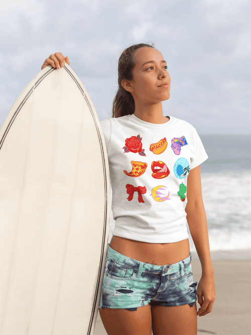 Beach holiday season casual Womens tshirt - StylinArt