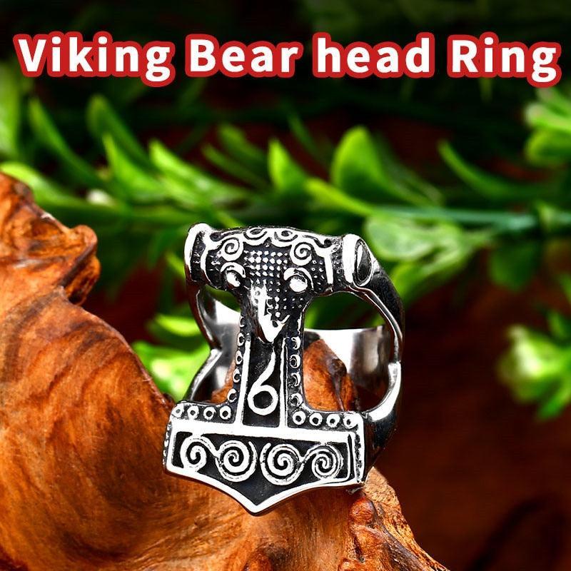 Viking Scandinavian Ring-Fashion Rings-StylinArts