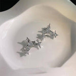 Cross Star Crystal Earrings - StylinArt