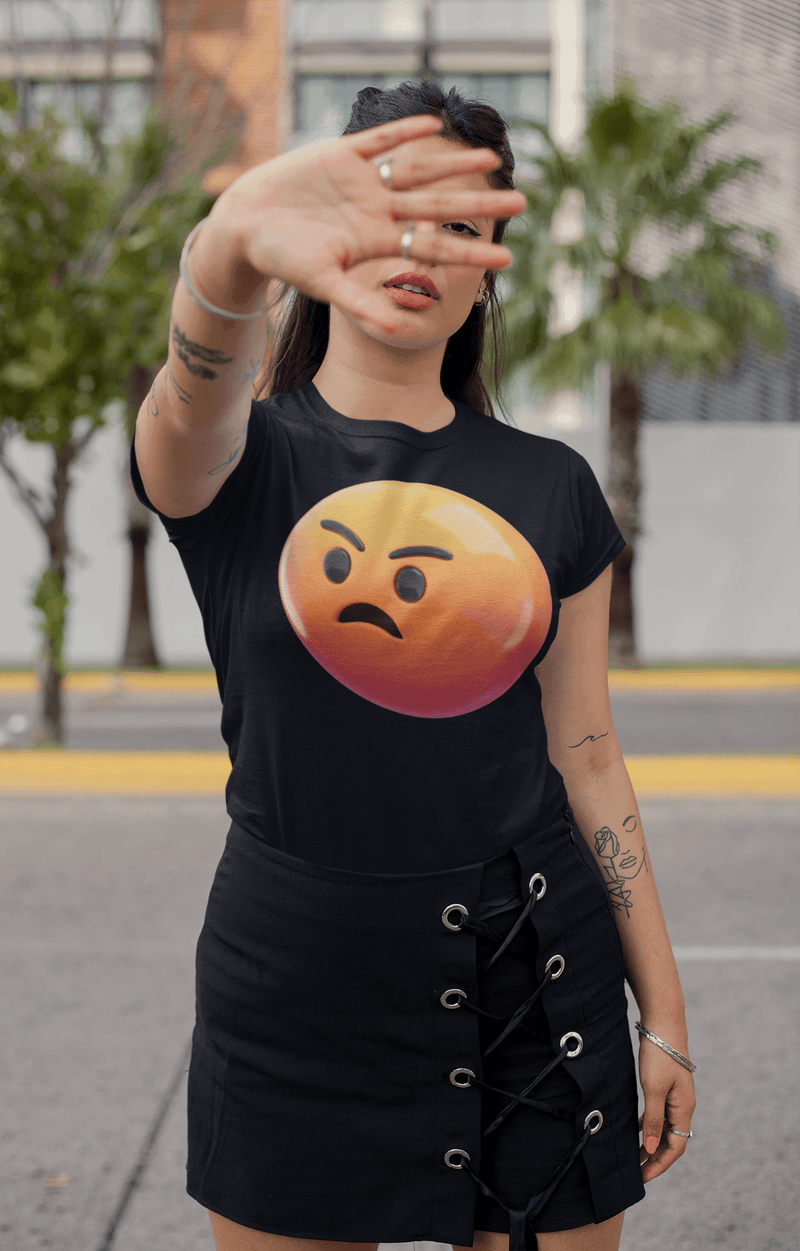 Emoji Angry Face T-shirt - StylinArt