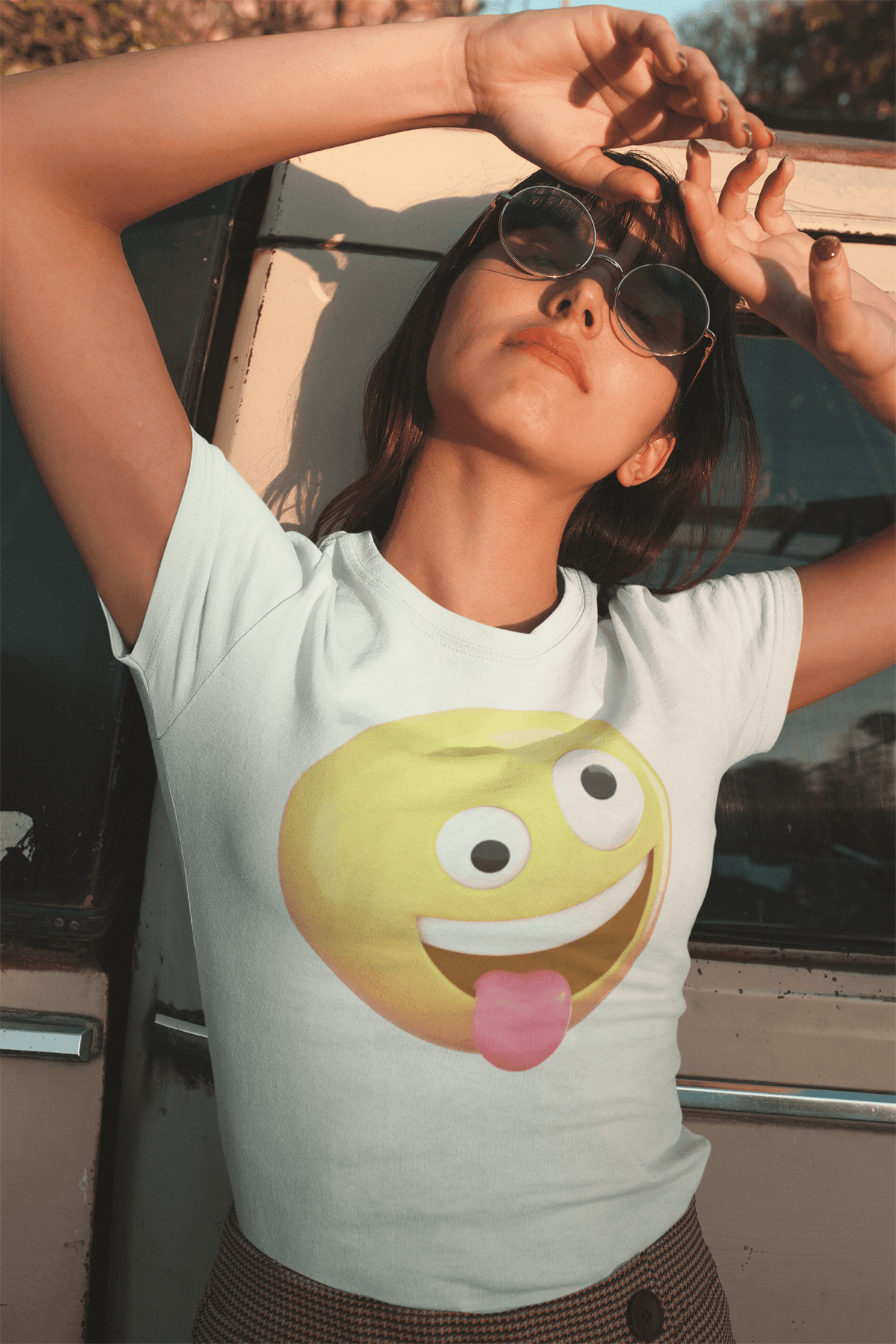 Emoji Crazy Face T-shirt - StylinArt