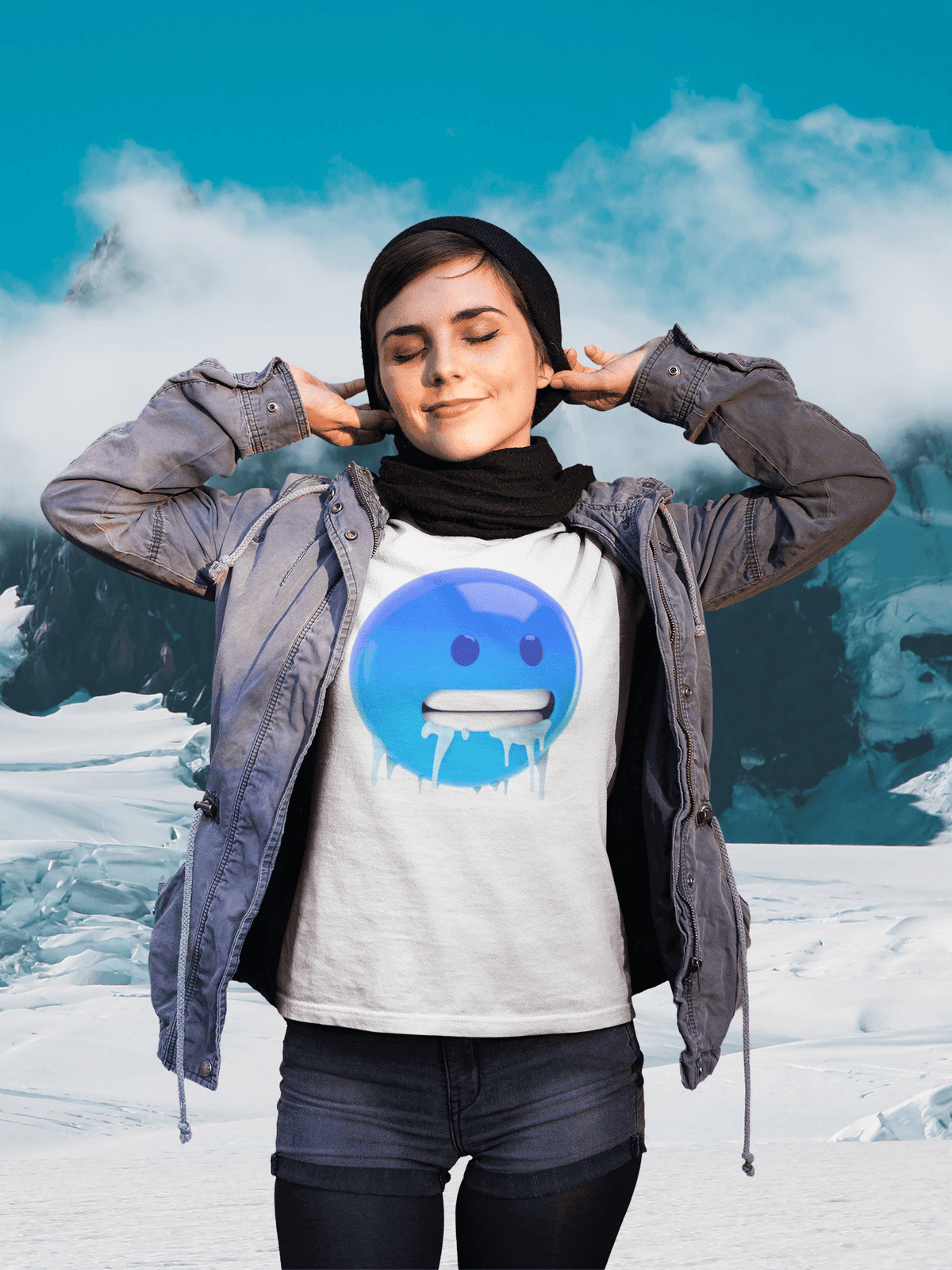 Emoji Freezing Cold T-shirt - StylinArt