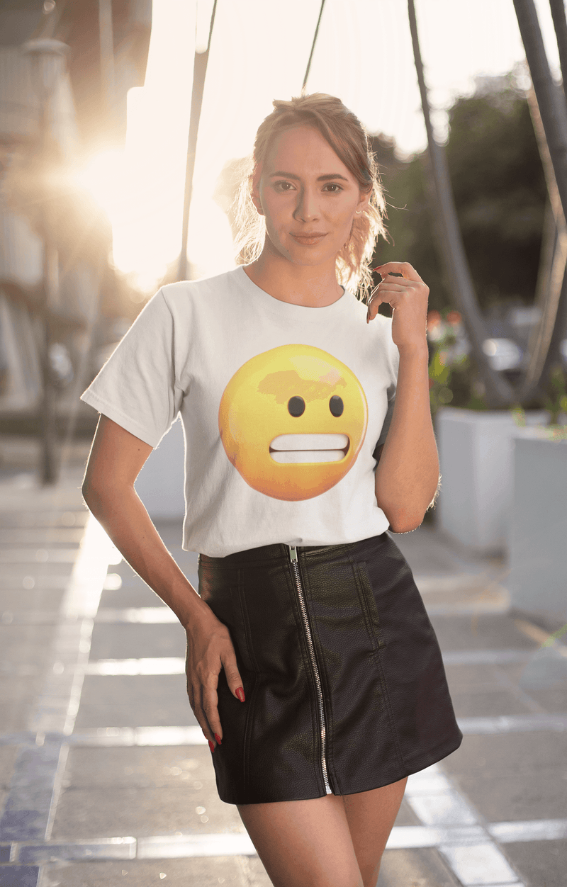 Emoji Grimacing Face T-shirt - StylinArt