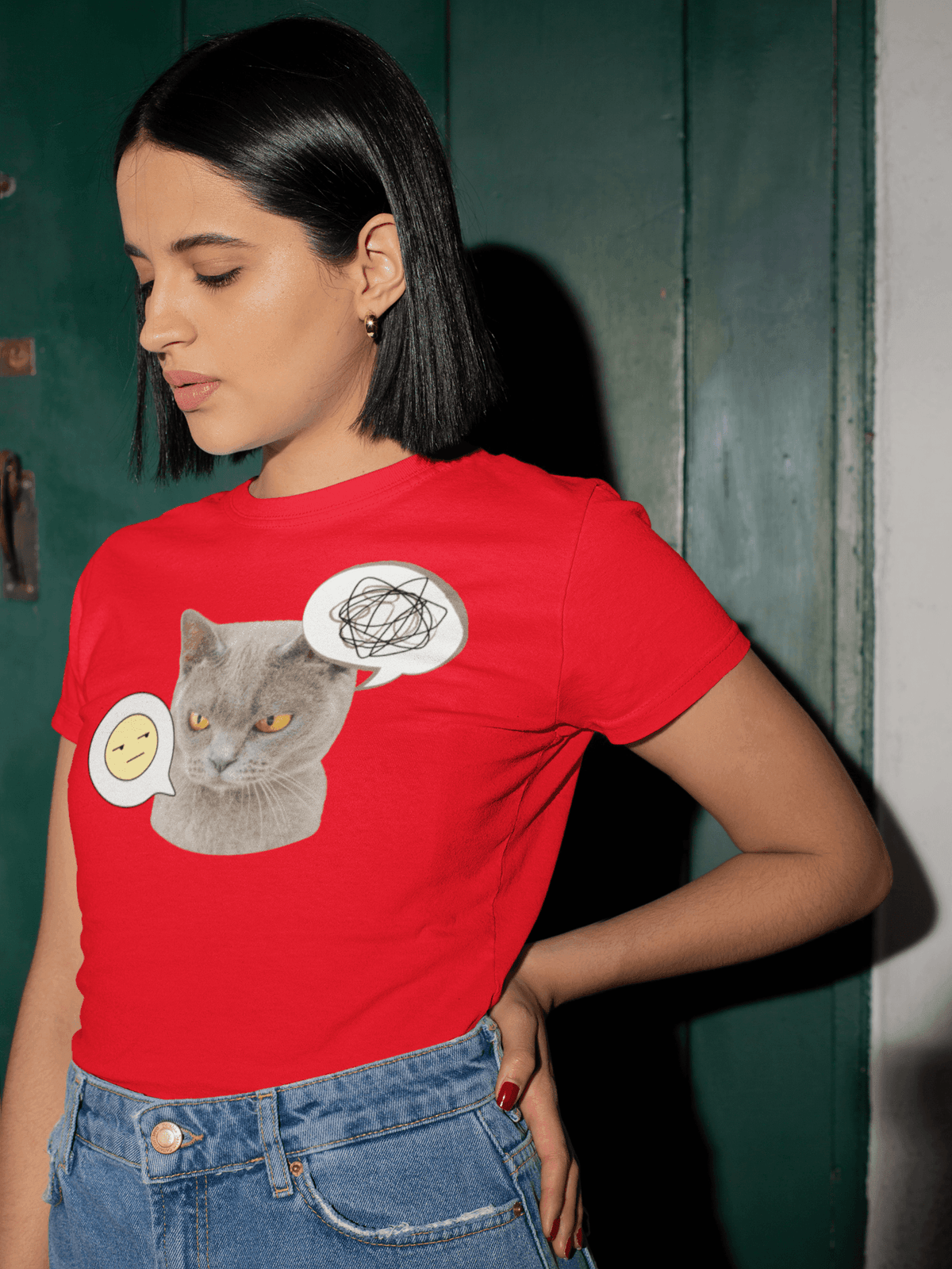 Emoji Grumpy Cat T-shirt - StylinArt