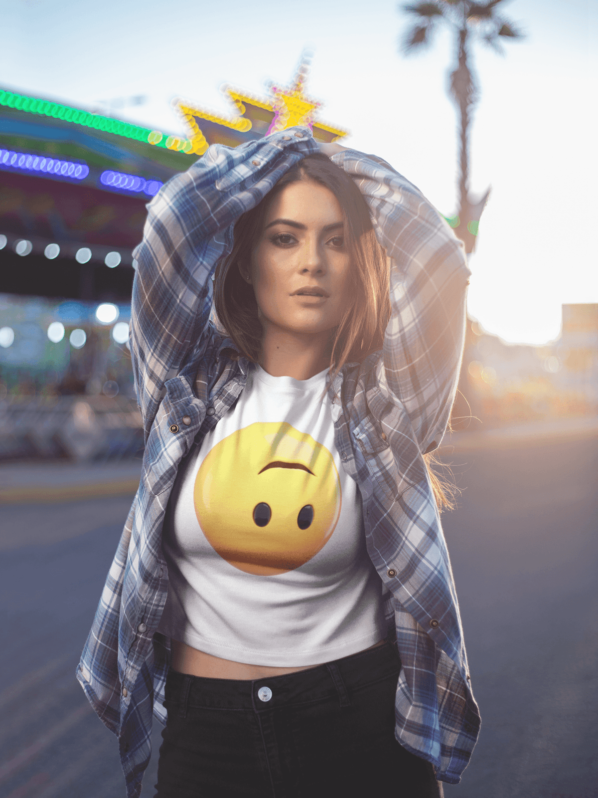 Emoji Upside Down face T-shirt - StylinArt