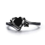 Gorgeous Black Sapphire September Birthstone Ring - StylinArt