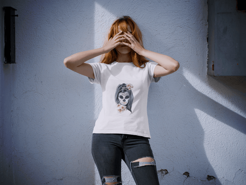 Halloween, scary funky Xgirl Womens T-shirt - StylinArt