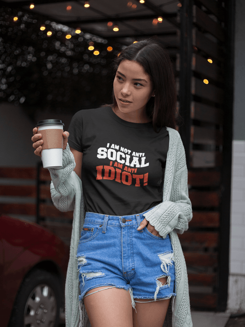 I AM NOT ANTI SOCIAL T-shirt - StylinArt