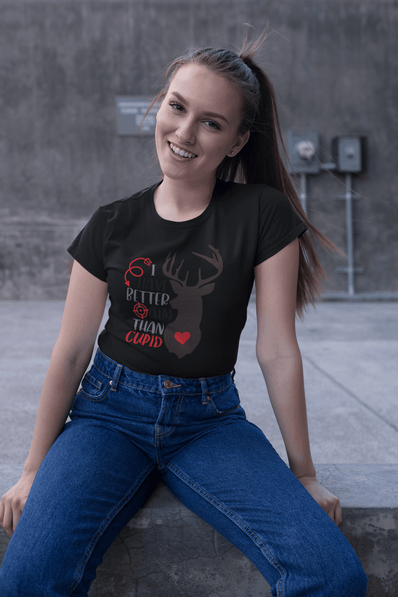 I HAVE BETTER AIM THAN CUPID T-shirt - StylinArt