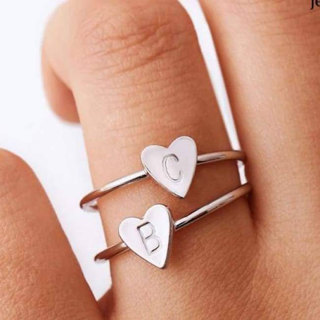 Initial Heart Ring - StylinArt