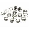 Midi Moon Opal Crystal Ring Set - StylinArt