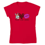 PEACE LOVE KISSES T-shirt - StylinArt