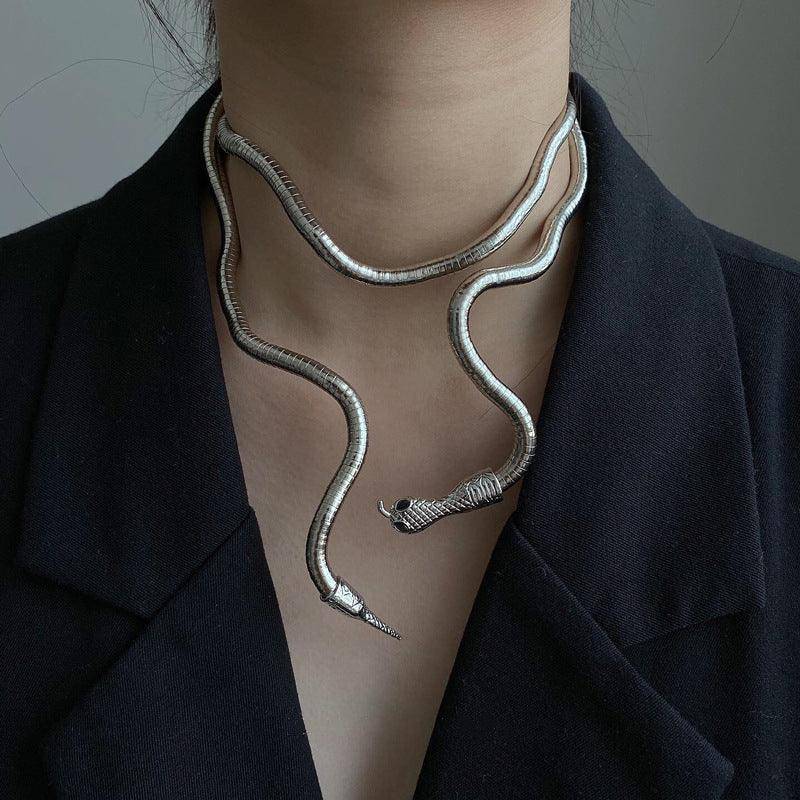 Soft Metal Snake Chain Necklace - StylinArt