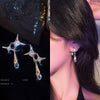 Sparkle Drop Tassel Earrings - StylinArt