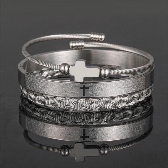 Stainless Steel Men Bracelet-Fashion Bracelets & Bangles-StylinArts