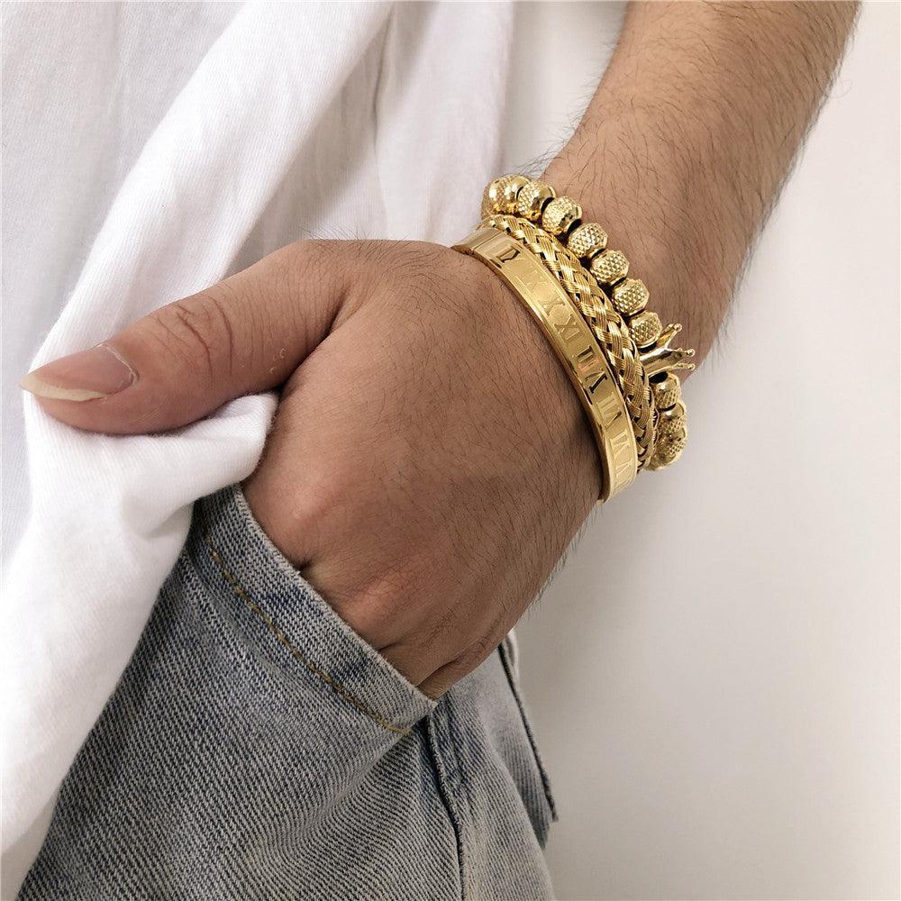 Stainless Steel Men Bracelet-Fashion Bracelets & Bangles-StylinArts