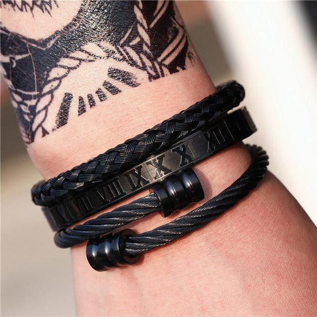 Stainless Steel Men Bracelet-Fashion Bracelets & Bangles-StylinArts