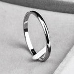 Titanium Steel & Rose Gold Simple Wedding Ring - StylinArt