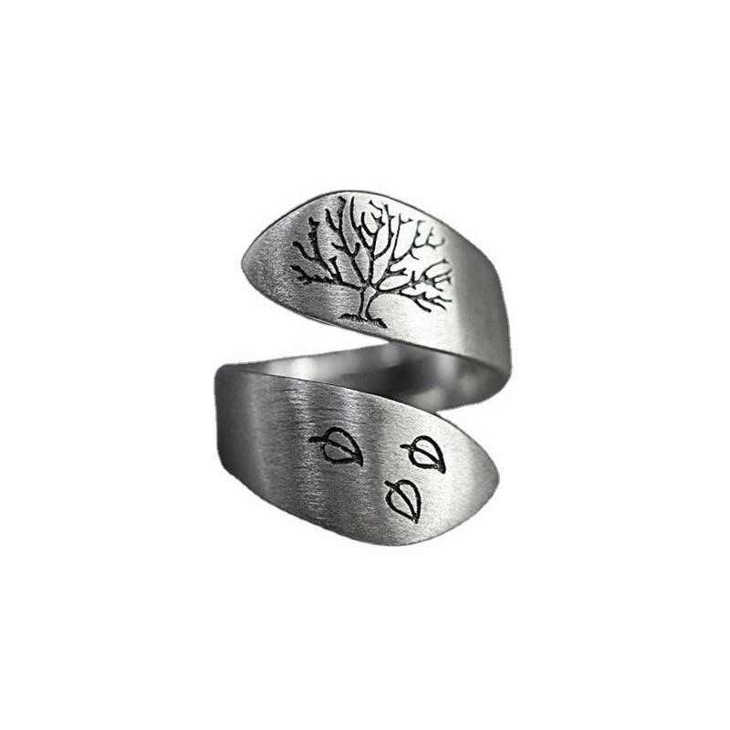 Tree of Life Silver Color Ring - StylinArt